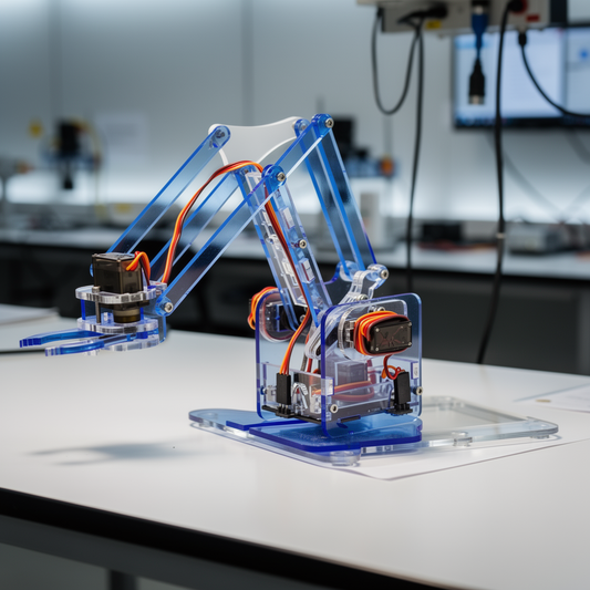 MeArm Maker Kit - Robot Arm in Nuka Cola Blue